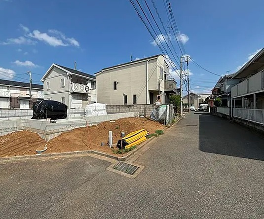 【前面道路含む現地写真】 | 八千代市八千代台西１０丁目　第１期 | 南西私道4.5Ｍ　