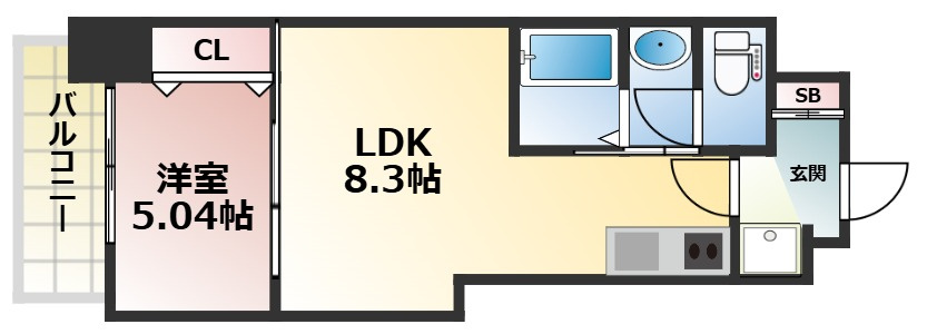 Luxe深江橋Ⅱの間取り