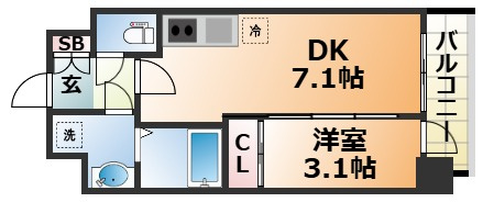 SDグランツ三宮イーストフロントの間取り