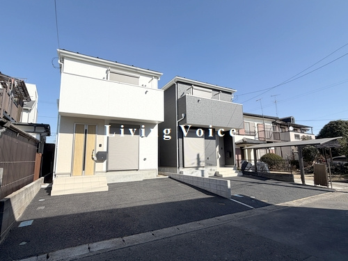 【外観】 | 【仲介手数料０円】厚木市下荻野第18　新築一戸建て　全2棟 | 全体　厚木市下荻野第18　新築一戸建て　全2棟