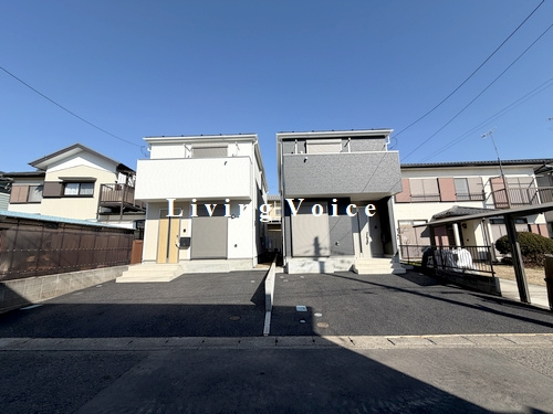 【外観】 | 【仲介手数料０円】厚木市下荻野第18　新築一戸建て　全2棟 | 全体　厚木市下荻野第18　新築一戸建て　全2棟