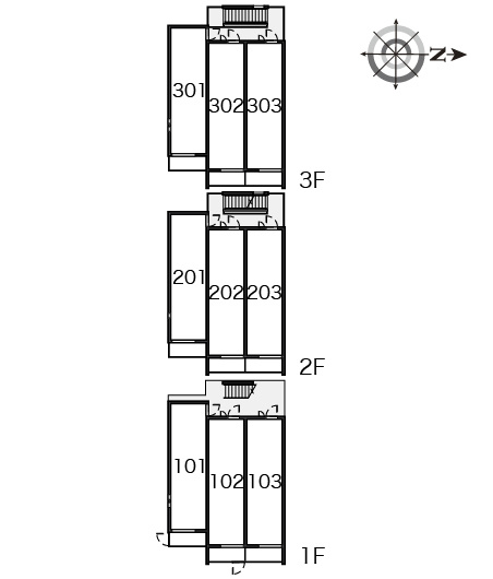 川崎市多摩区宿河原５丁目の賃貸マンションの区画図