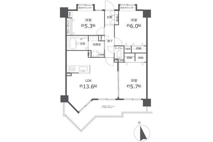 ダイアパレス墨田の間取り