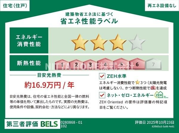 メゾン・シャトンⅠの省エネ性能ラベル