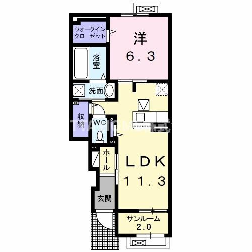 メゾン・シャトンⅠの間取り|☆新築☆２０２６年３月完成予定のアパートです♪