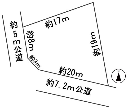 ６５３５６　岐阜市大菅北土地の区画図
