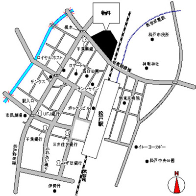 【地図】 | パークスカイタワ－・松戸