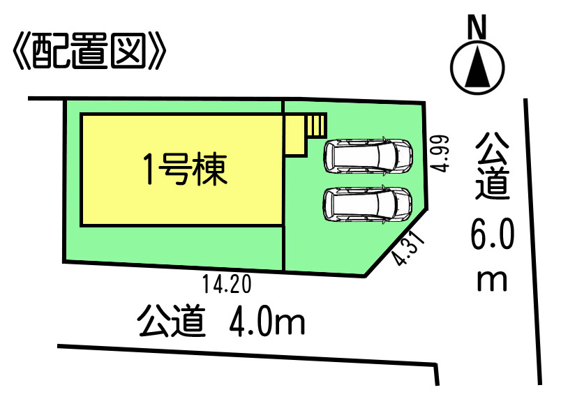 リーブルガーデン常滑市新田町第5　1号棟の区画図|○●区画図●○