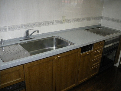 【キッチン】 | シャリエ大津朝日が丘 | システムキッチン　※前回募集時／２０１５年４月の写真