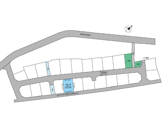 大谷町戸建（築浅）の区画図