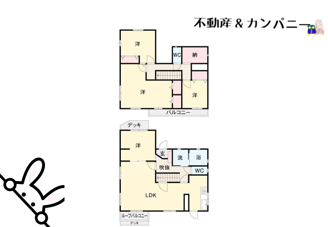 松山市白水台６丁目の中古一戸建の間取り