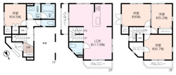インナーガレージ×角地　みその台中古戸建の画像