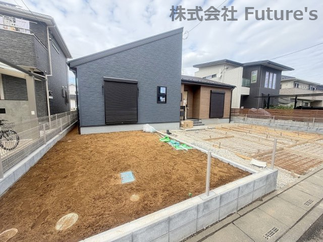 三郷市泉2丁目　新築平屋戸建　全1棟の外観|現地の写真になります。