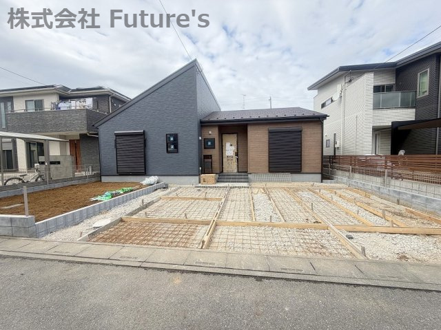 三郷市泉2丁目　新築平屋戸建　全1棟の外観|現地の写真になります。