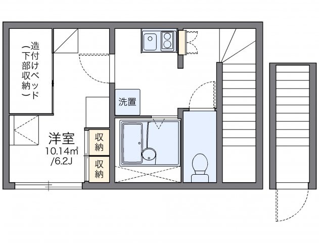 レオパレス渡Ⅱの間取り