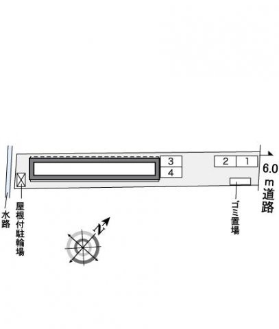 レオパレス渡Ⅱの駐車場
