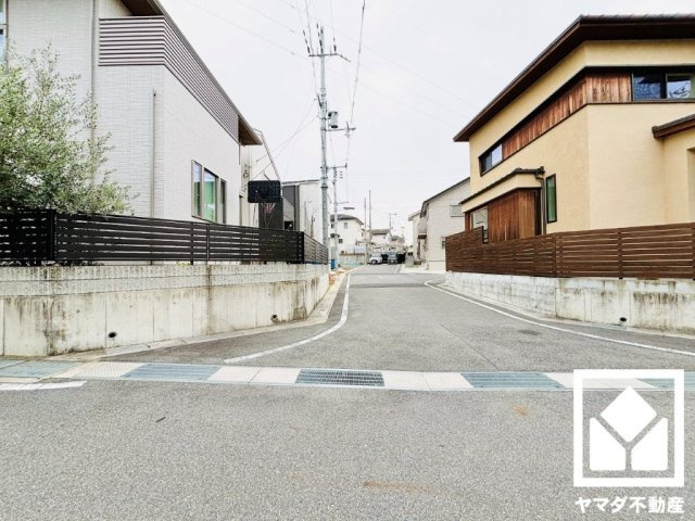 大津市大江４丁目　1号地の前面道路含む現地写真