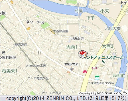 レオネクスト乙川の周辺|徒歩6分ほど