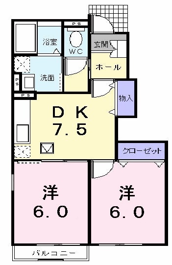 Ｂ103の間取りです