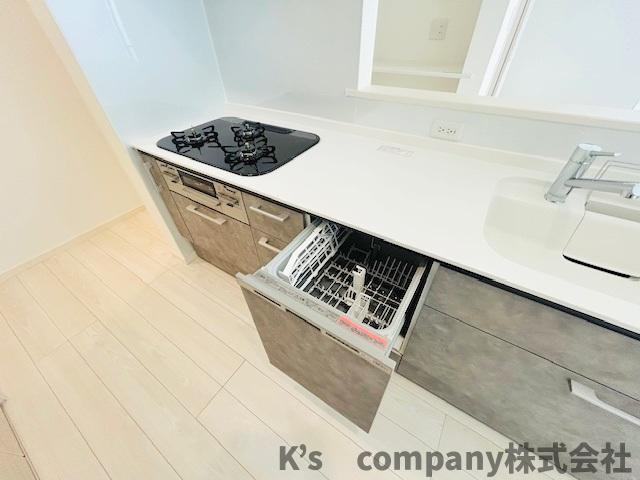 藤沢市辻堂元町2丁目　新築戸建　C棟のキッチン|食器洗い乾燥機付きのシステムキッチン☆