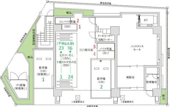 スプランディッド玉造DUEの区画図