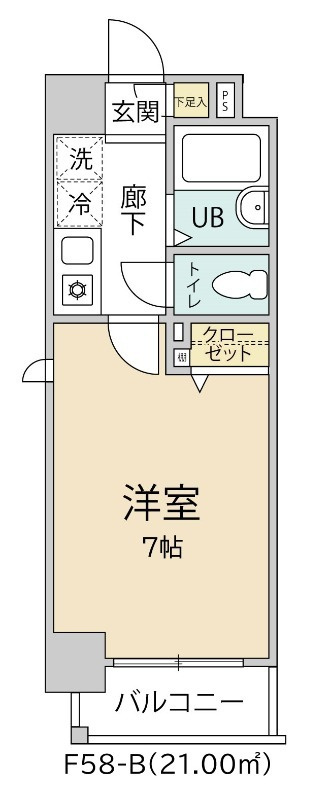 クオーレプロバンス南行徳Ⅱ(F-058)の間取り