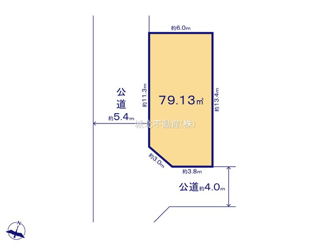 杉並区上井草3丁目 全2区画 A区画の区画図|A区画