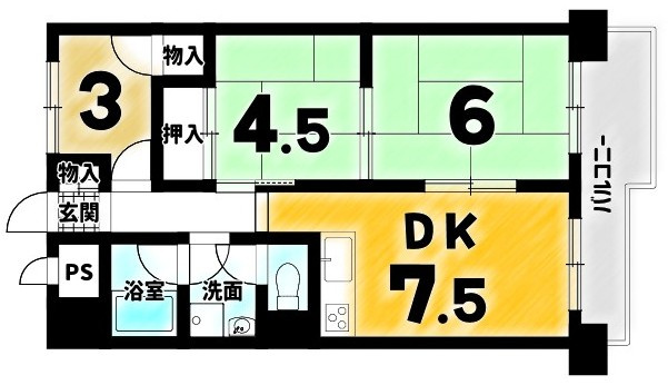 山科ハイツの外観