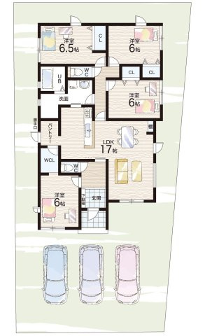 亀山市山下町　第1期　新築一戸建ての間取り|3号地