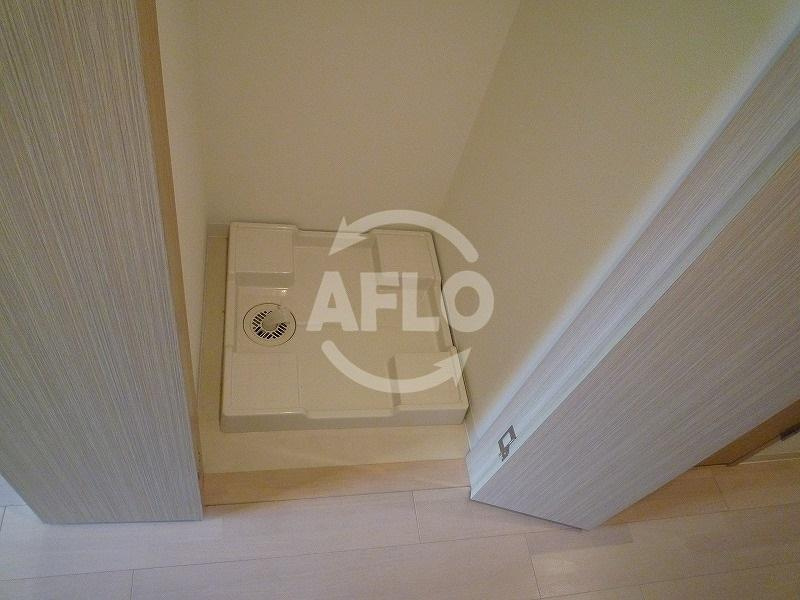 ルクレ難波の洗面所|CASSIA難波（カッシア難波）　洗濯機置き場