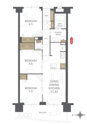 【間取り】朝日プラザ宇治 