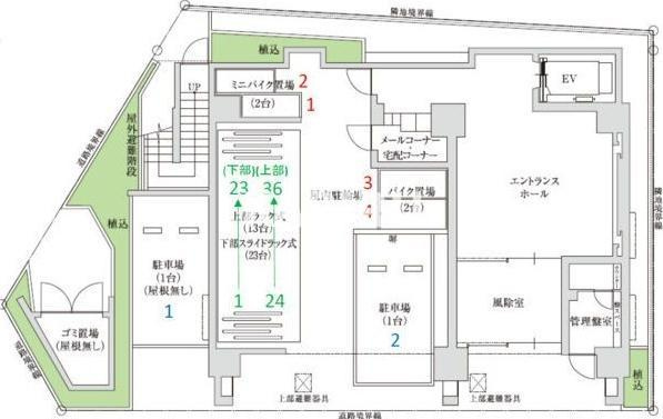スプランディッド玉造DUEの区画図