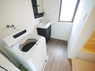 【独立洗面台】 | 長生郡白子町剃金　平家中古戸建 | 内装リフォーム済み令和3年9月1LDK平家 リビング約27帖システムキッチンユニットバス敷地約96坪