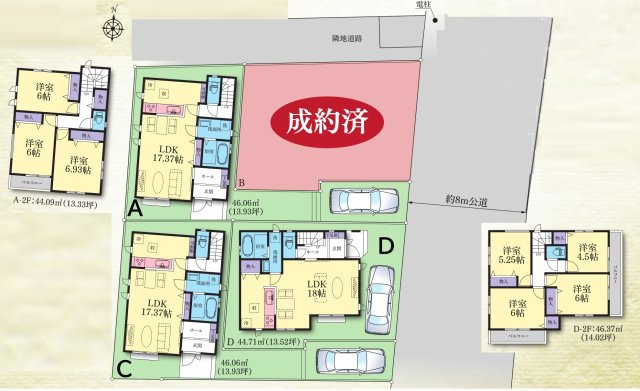 【間取り】 | 全居室2面採光で、どのお部屋で過ごしても明るい室内です！
小・中学校まで徒歩１分とお子様の通学も楽々です◎
