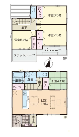 【間取り】 | 大野城市第3緑ヶ丘4丁目　1号棟（全1棟）【仲介手数料無料・0円】 | 平日、土日祝日もお好きな日時にご見学可能です。お気軽にお問合せ下さい。