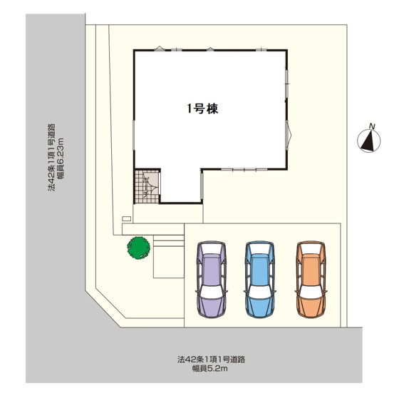 【区画図】 | 大野城市第3緑ヶ丘4丁目　1号棟（全1棟）【仲介手数料無料・0円】 | 区画図です。1号棟