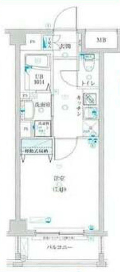 【間取り】 | ライジングプレイス八王子みなみ野 | 1Kは、キッチンと居室が分かれているため、生活空間にメリハリをつけられますね。料理の臭いが気になりにくく、来客時にもプライベート空間を確保しやすい点が魅力ですね。一人暮らしでも快適な生活を送れますよ。