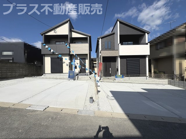 【外観】 | 大野城市南ヶ丘3丁目3期　1号棟（全2棟）【仲介手数料無料・0円】 | 現地写真。プラス不動産販売なら、現場の全ての棟をまとめてご見学頂けます。