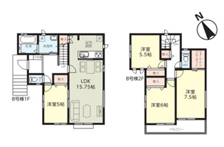 【間取り】 | 船橋市三山三丁目　新築分譲住宅B号棟 | 船橋市三山３丁目　B号棟　４LDK