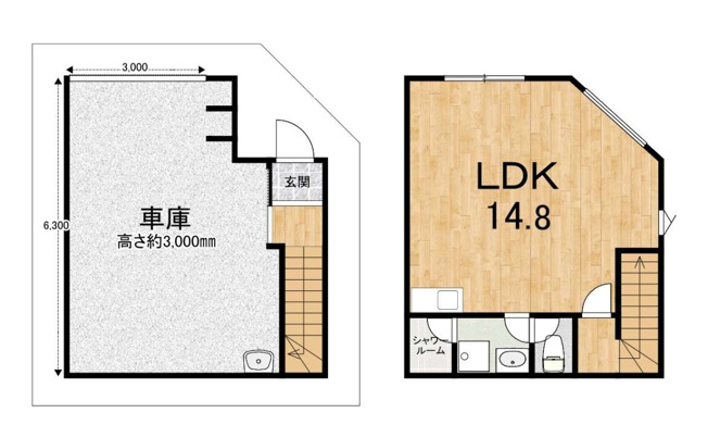【間取り】 | 西淀ガレージハウス