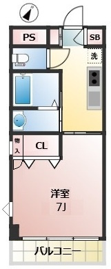 グレイスコートK　駅近　オートロック　女性限定　の間取り