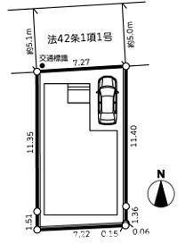 茅ヶ崎市菱沼3丁目　新築戸建の区画図|区画図です。