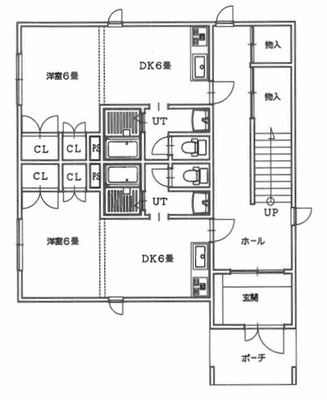 網走市向陽ヶ丘３丁目１０　共同住宅の間取り