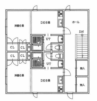 網走市向陽ヶ丘３丁目１０　共同住宅の間取り