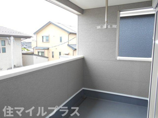 【バルコニー】 | 郡山市城清水新築一戸建て2棟 | 落ち着いた時間を過ごせるバルコニーです