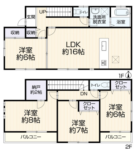 小郡市寺福童　戸建ての間取り