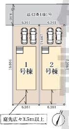 市川市本北方2丁目の区画図