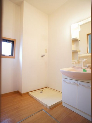 【独立洗面台】 | レジデンス・ノヴァＢ | 洗髪洗面化粧台と洗濯機置き場があります♪