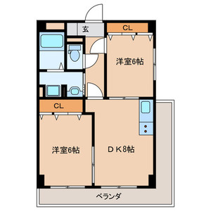 【間取り】 | ディアコート美野島