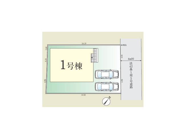 【区画図】 | 富士見市上沢1丁目　新築一戸建住宅　全1棟　(ふじみ野店) | ご夫婦でお車をお持ちの方も嬉しい2台分のカースペース付き。
